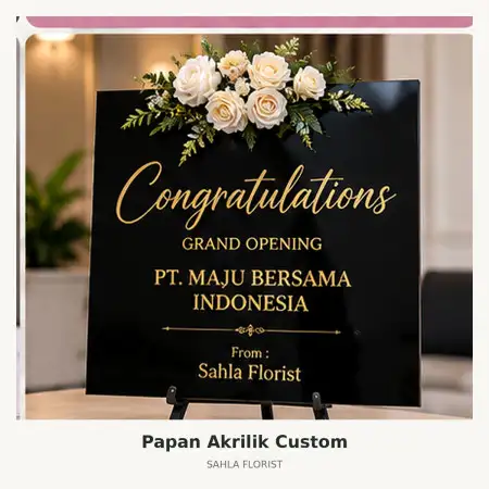 Papan Bunga Akrilik Medan Baru